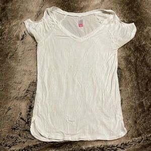 White Top with Shoulder Cut Outs